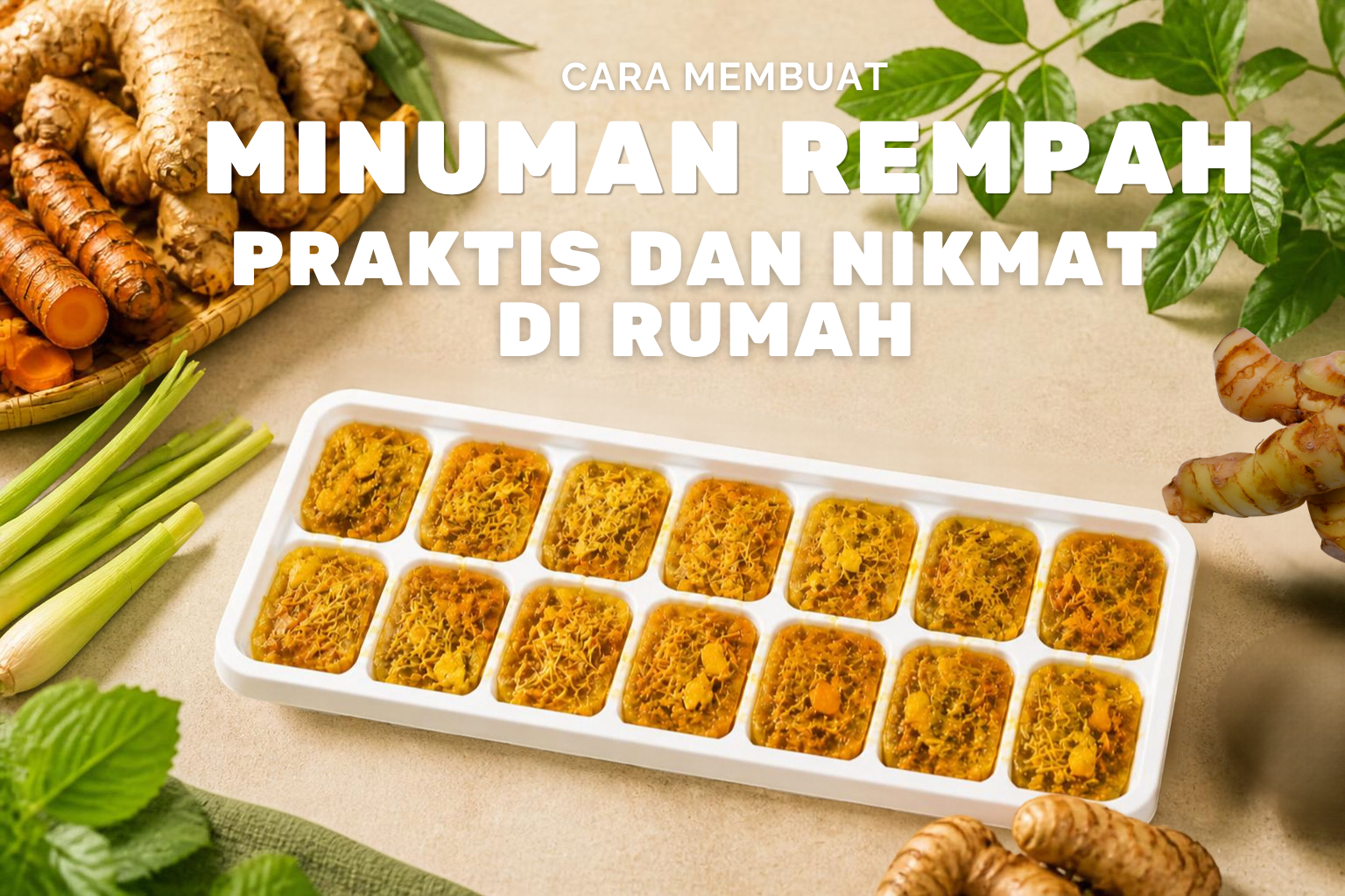 Cara membuat minuman rempah praktis dengan jahe kunyit lengkuas dan sereh di rumah