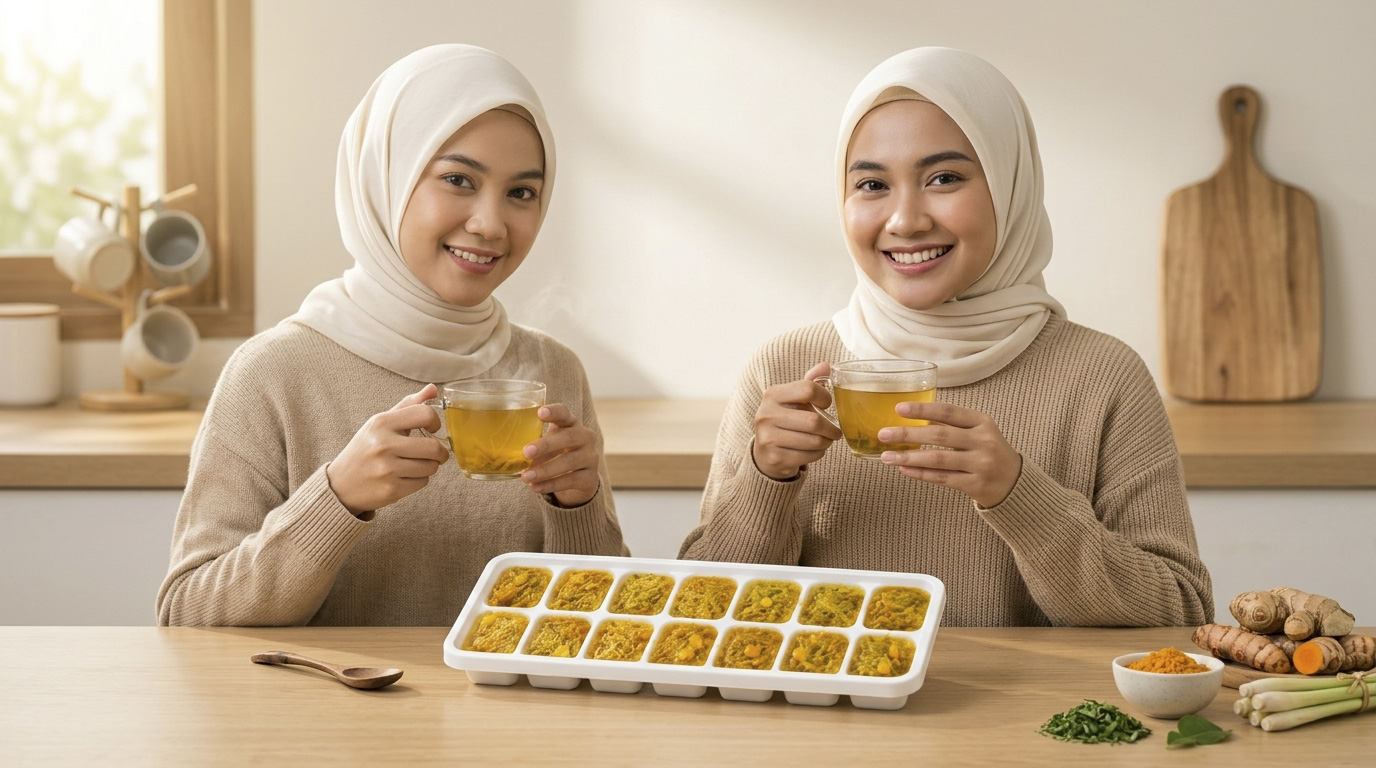 Perbedaan rempah instan dan jamu rempah dengan jahe kunyit lengkuas dan sereh