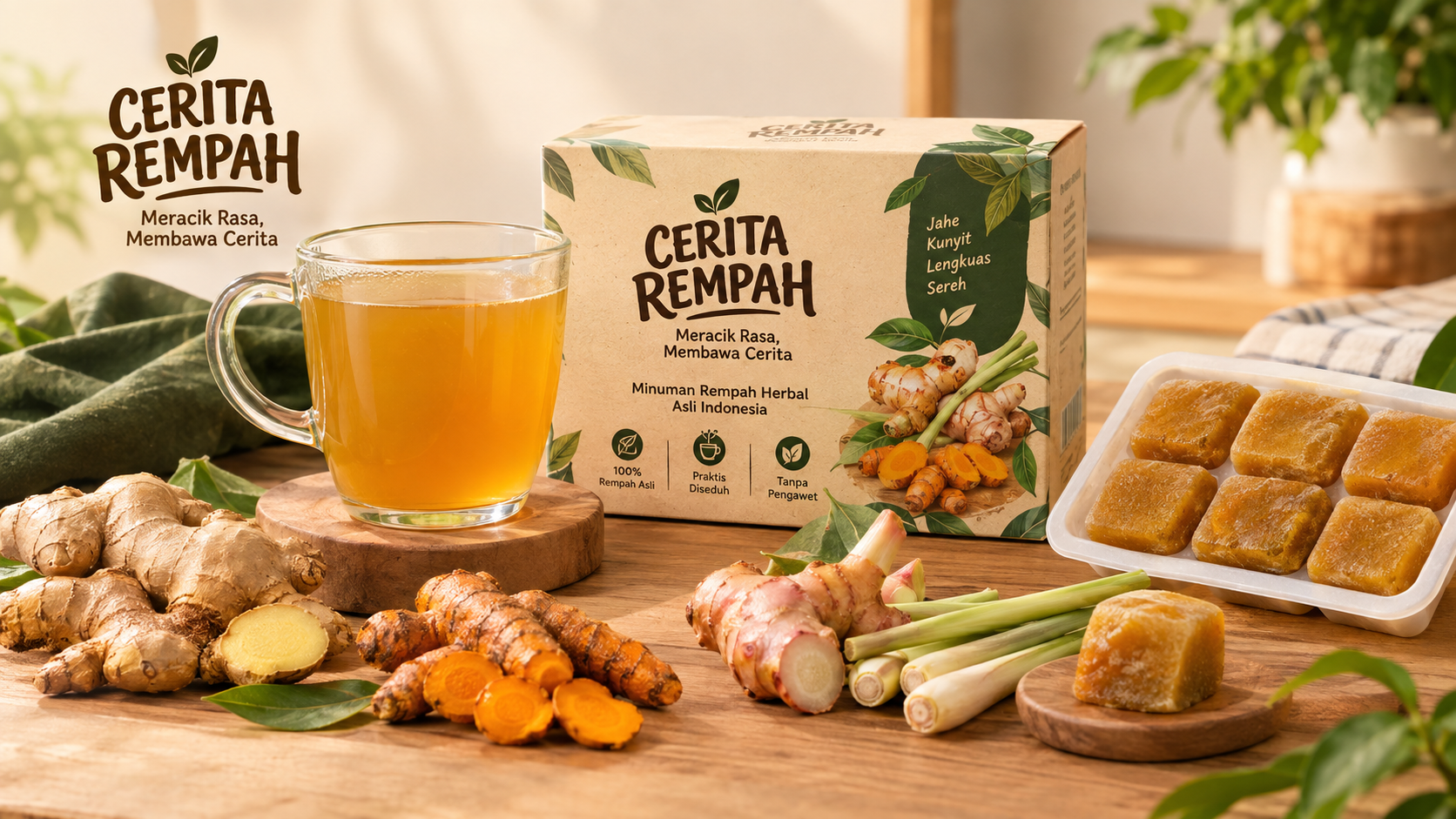 Rempah instan Cerita Rempah dari jahe kunyit lengkuas dan sereh