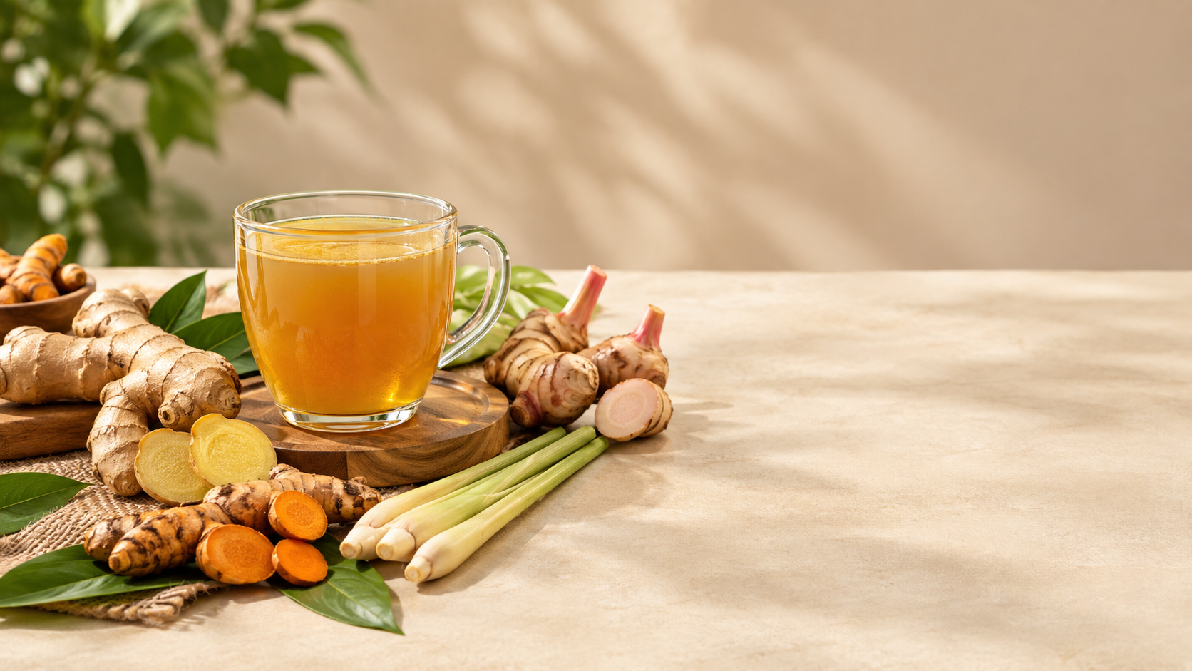 Rempah sehat jahe kunyit lengkuas dan sereh untuk minuman sehari-hari